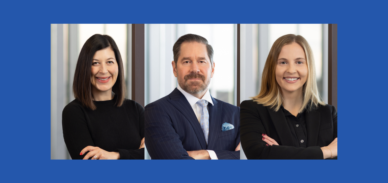 L-R: D. Kackloudis, D. Scott, and J. Burdick; images courtesy of Shumaker.